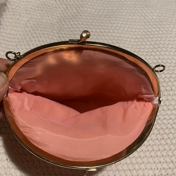 Pink Teardrop Beaded & Sequince Evening Bag - Picture 6 of 13